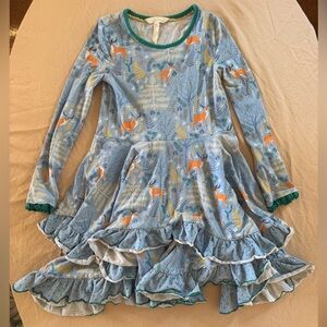 Matilda Jane Neck Of The Woods Dress blue twirl dress size 8